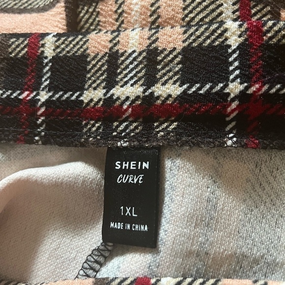 SHEIN Plus High Waist Plaid Skirt - Picture 2 of 2